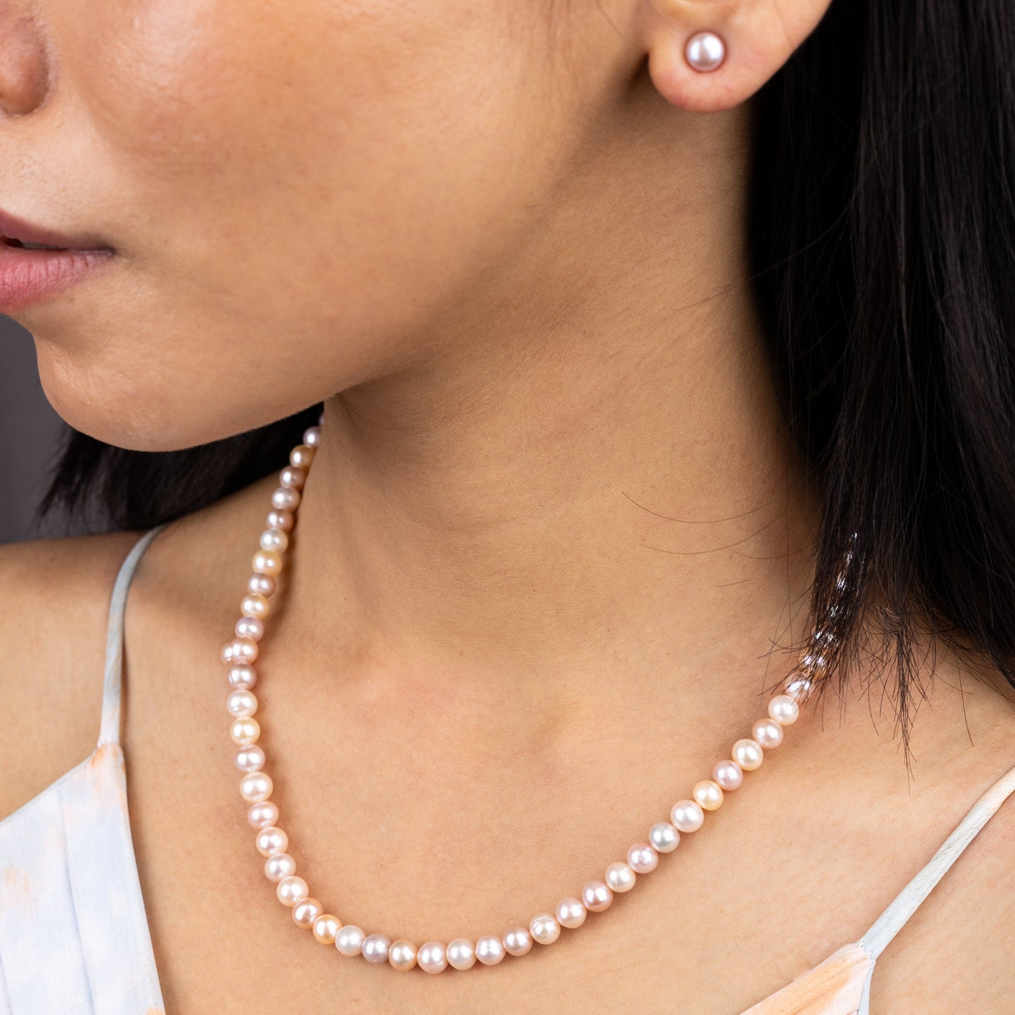 real pink pearl necklace
