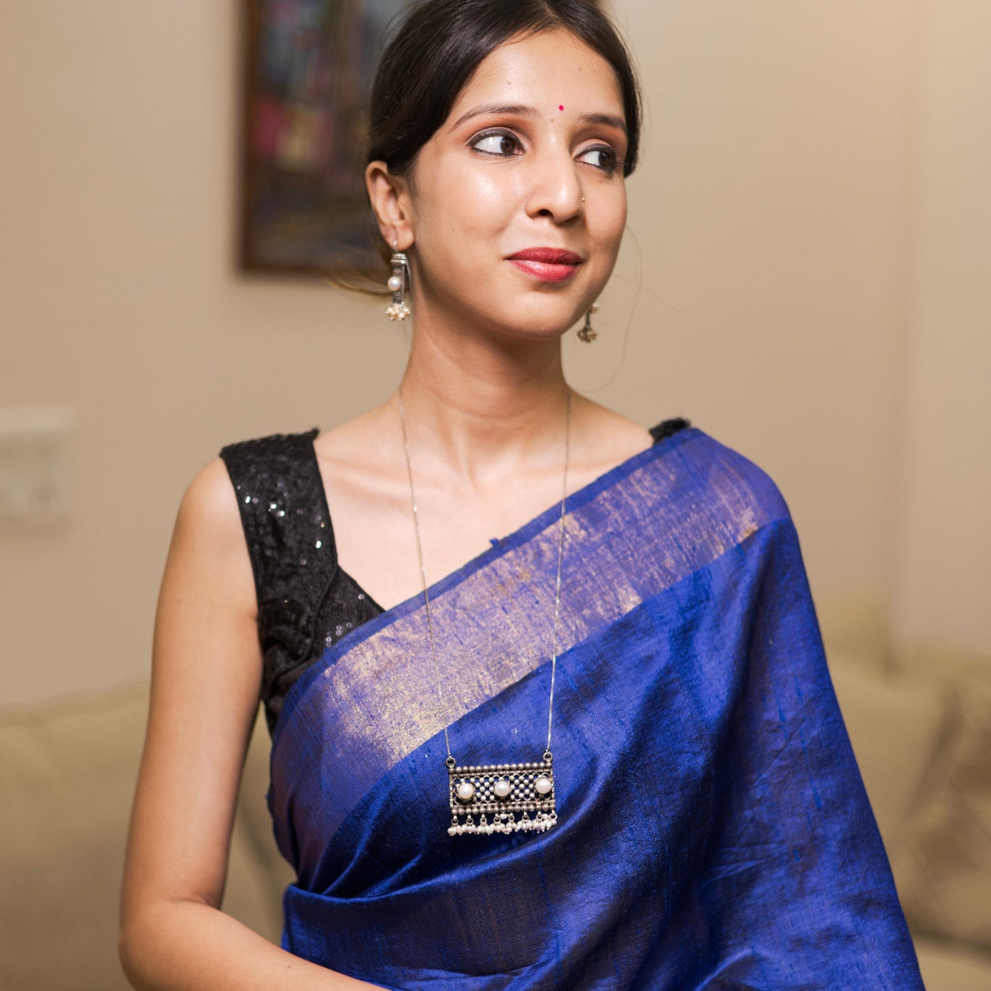 Mesh Mirage Silver Necklace