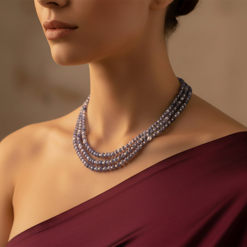 Real tanzanite necklace