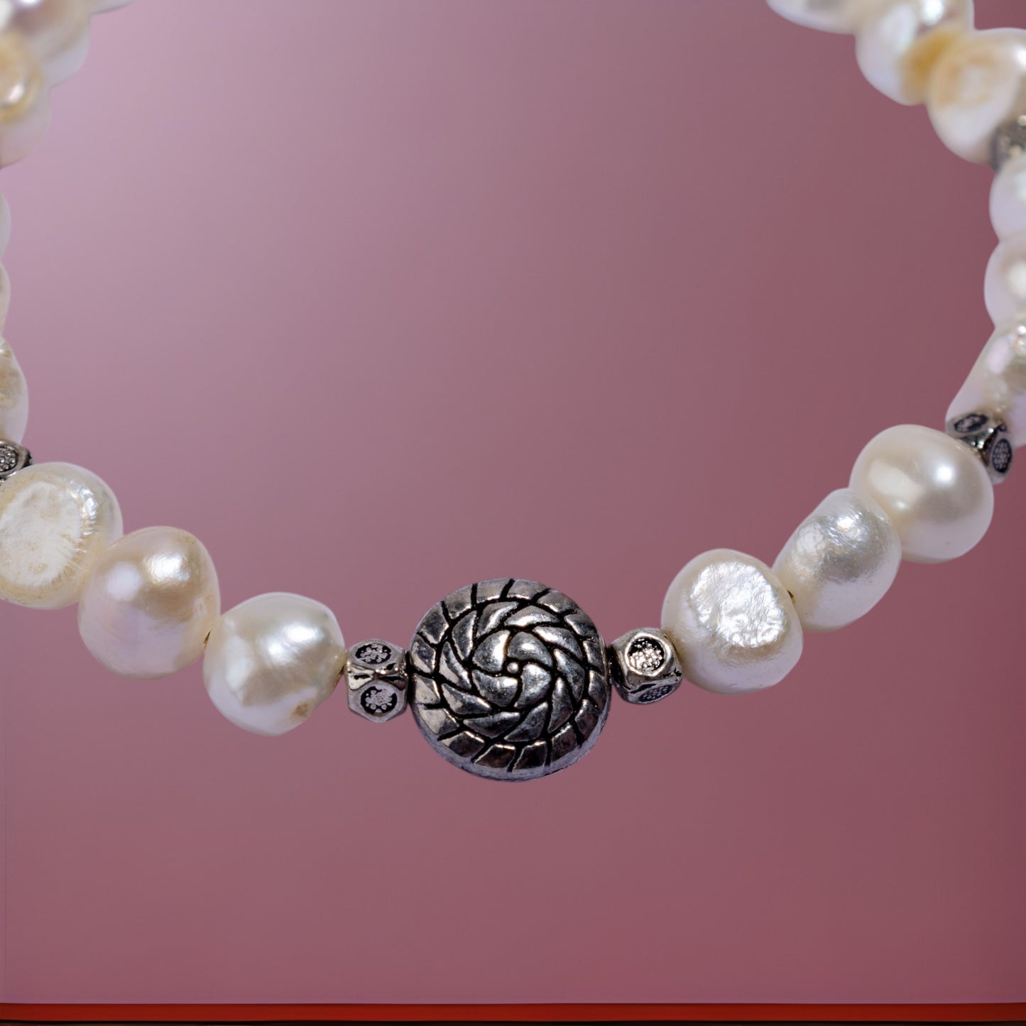 oxidized Baroque Pearl bracelet