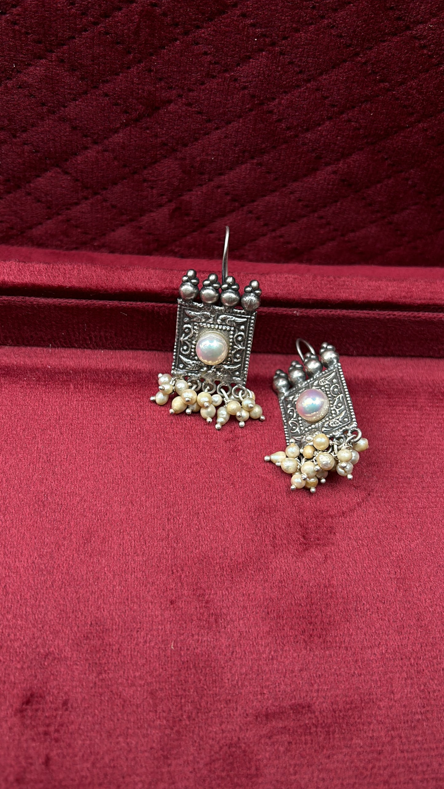 Lunar Luster Silver Earrings
