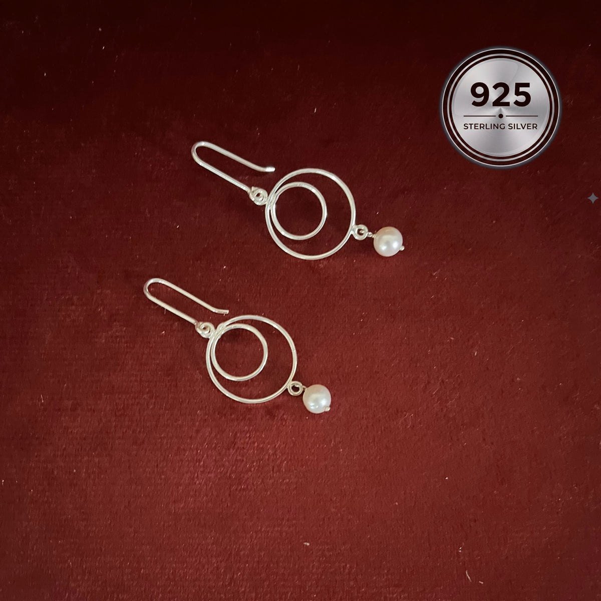 Pearl Dewdrop Silver Earrings