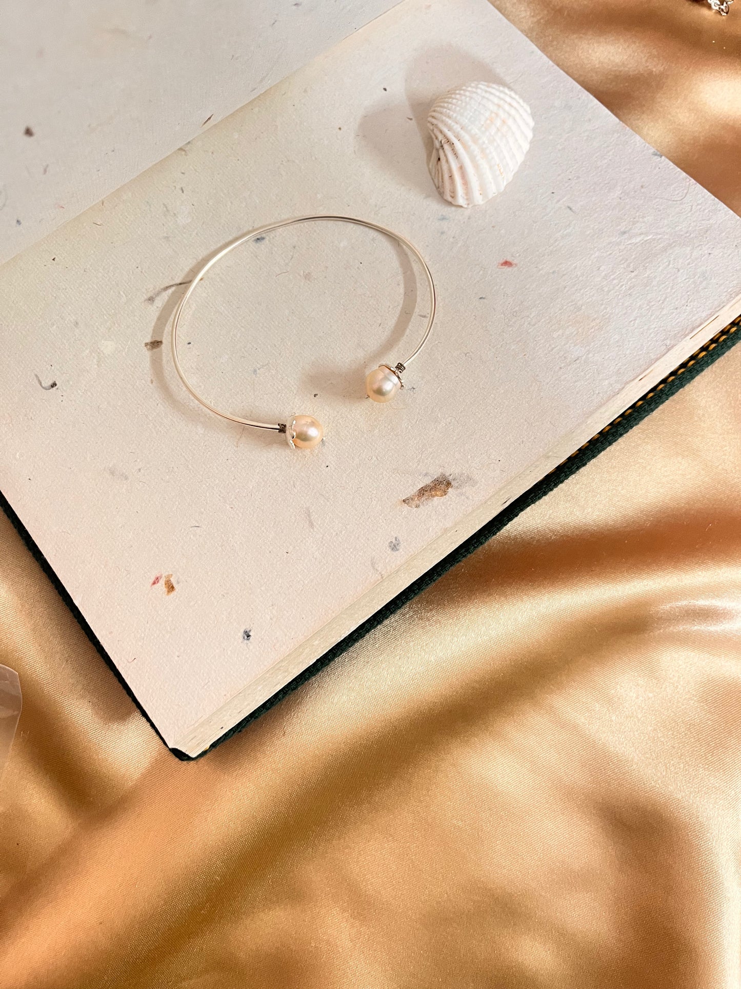 925 Silver Pearl Bangle