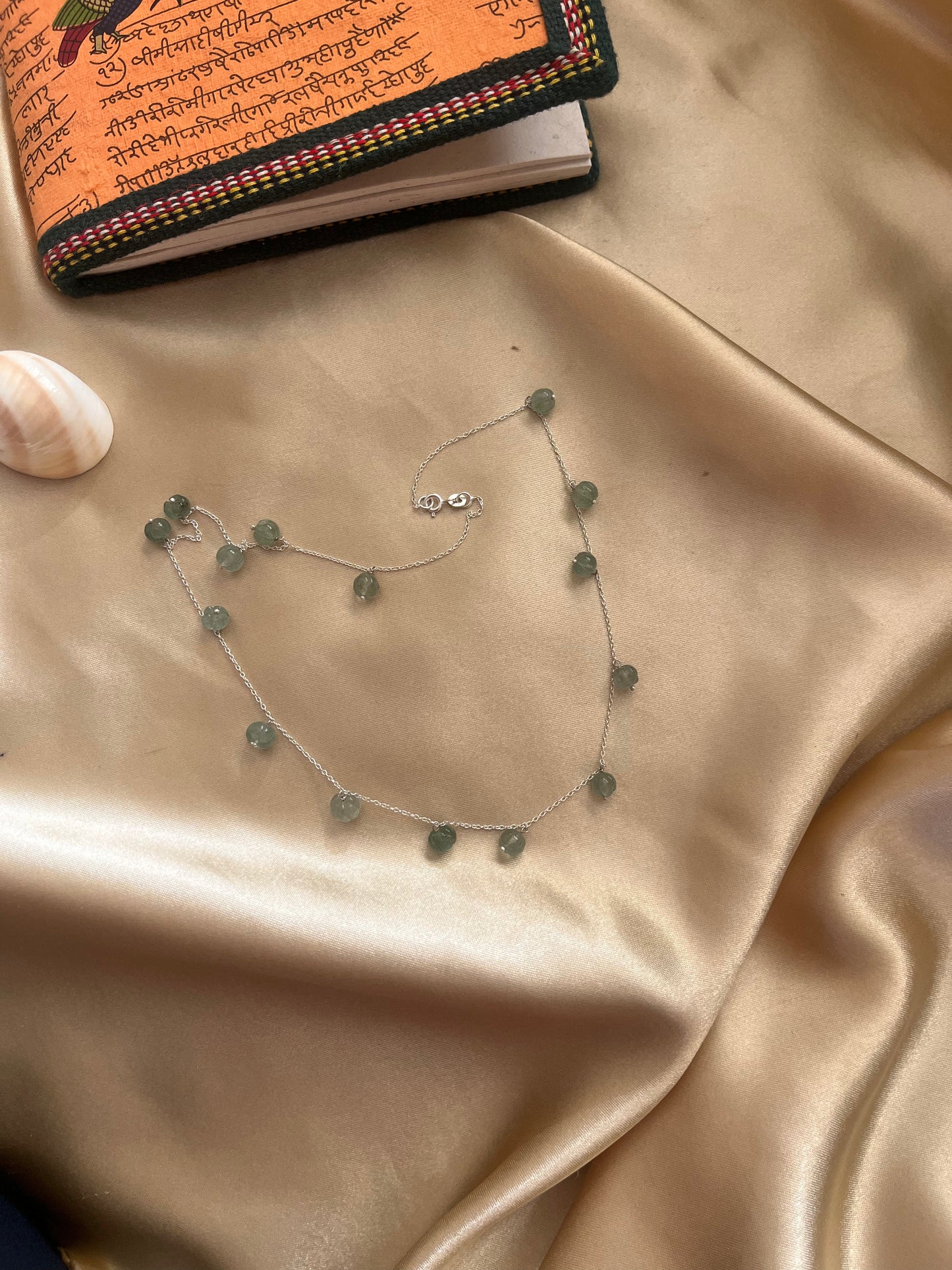 Beads silver chain