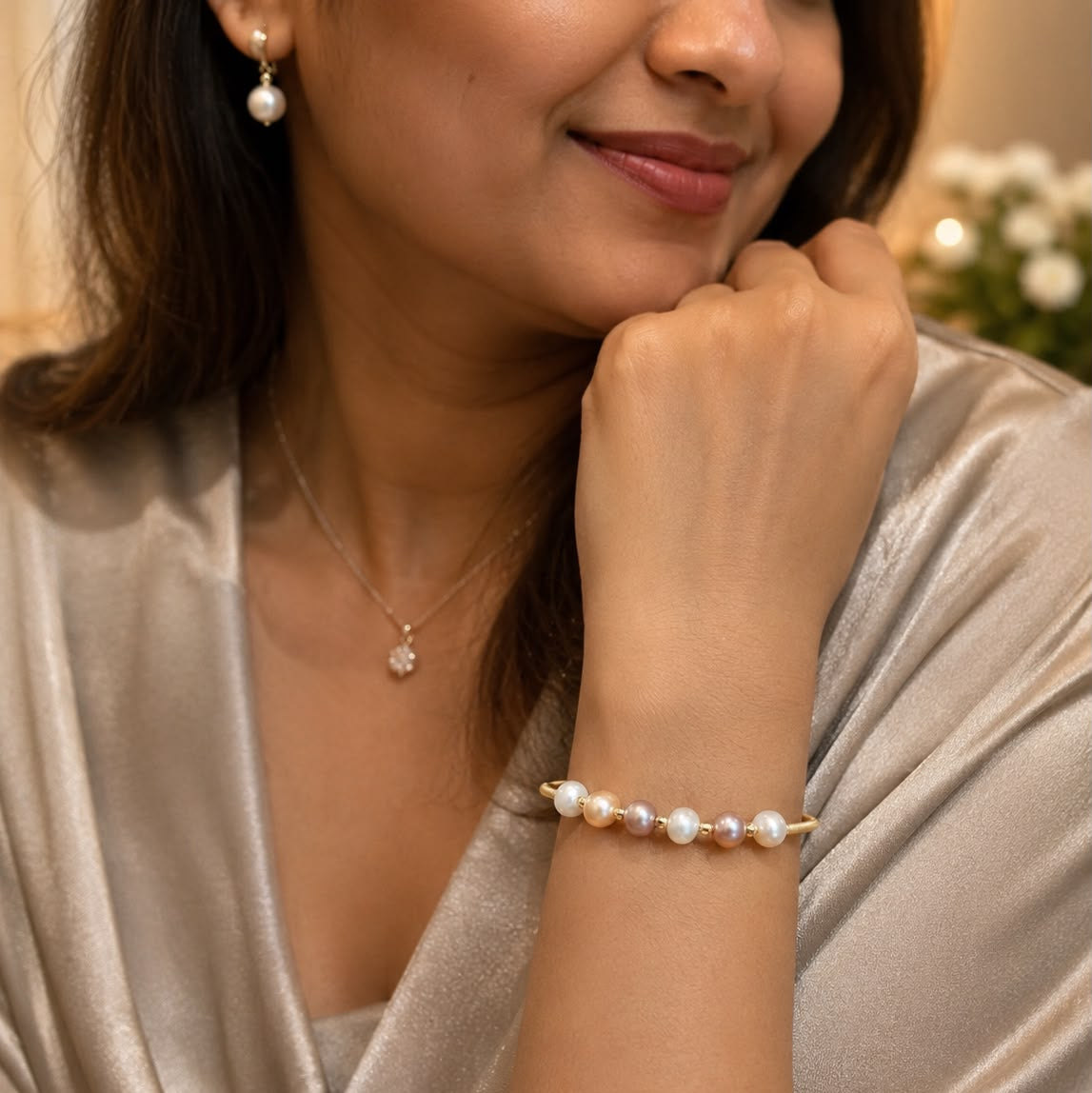 Pearl Kada Bracelet