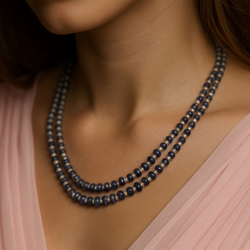 Blue Mirage Duo Tanzanite Necklace