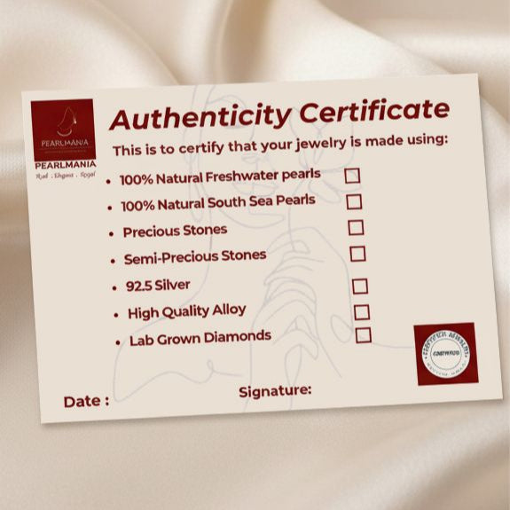 Real pearls with certificate