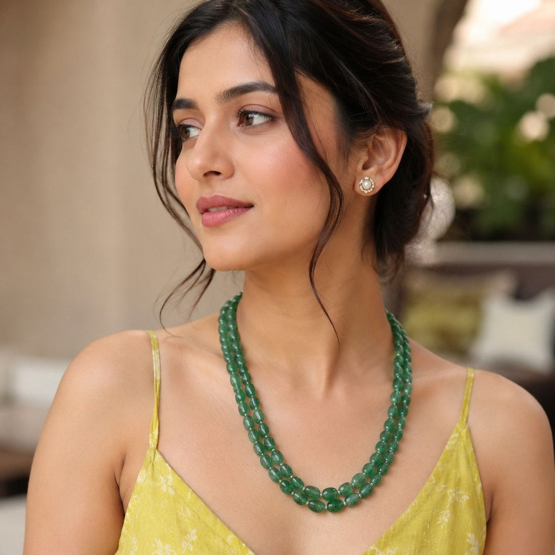 Green Statement Necklace
