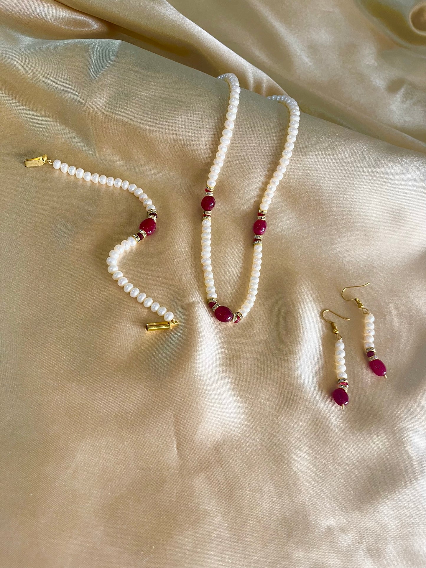 Ruby Pearl Set