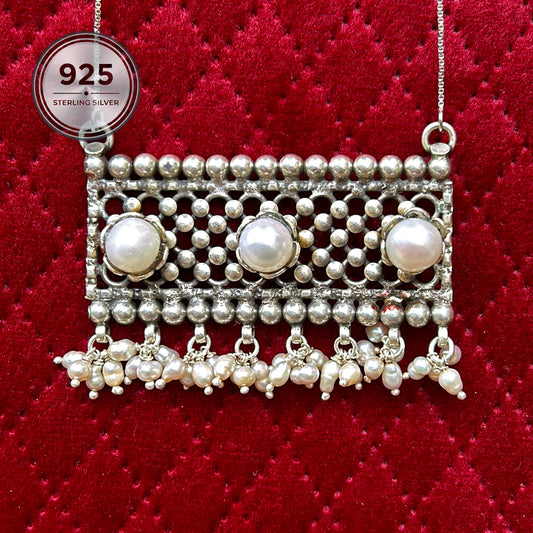 Mesh Mirage Silver Necklace