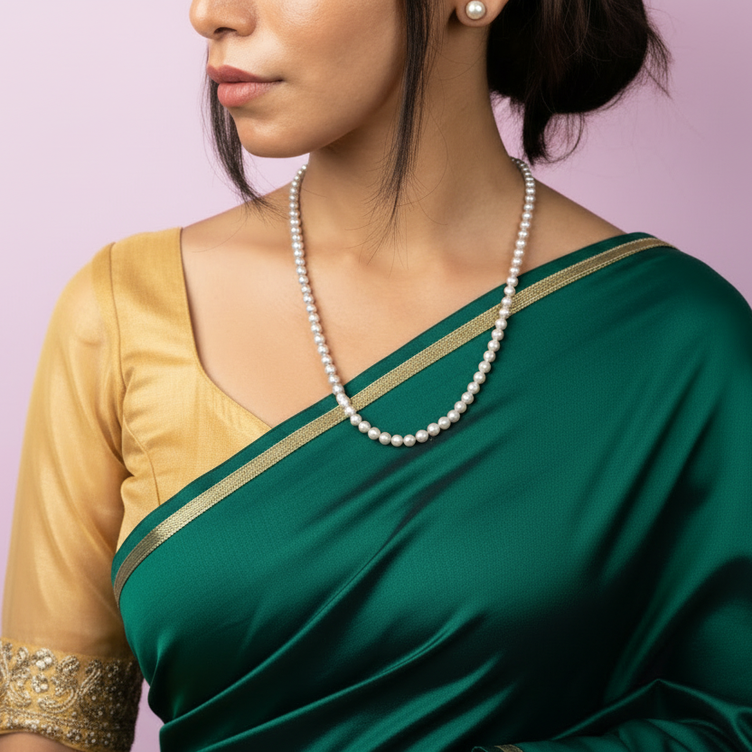 Twilight Grey Pearl Necklace