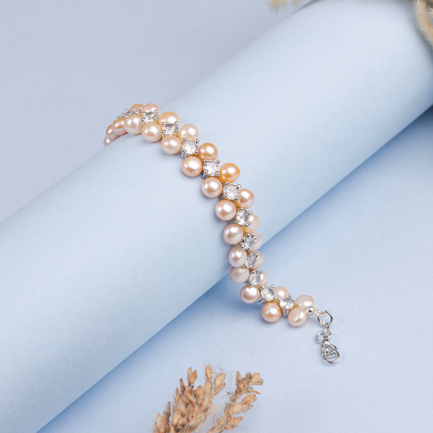 real Pearl diamond  bracelet 
