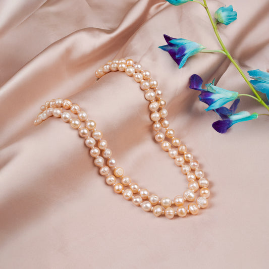 Real Pearl necklace double layered 