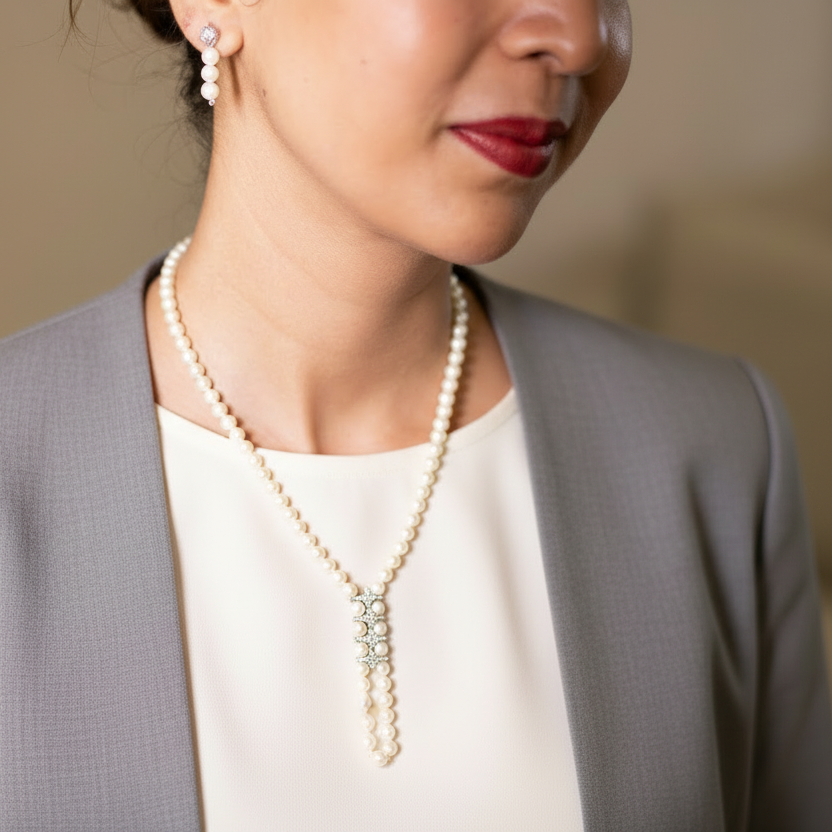 Classic Fusion Pearl Necklace Set