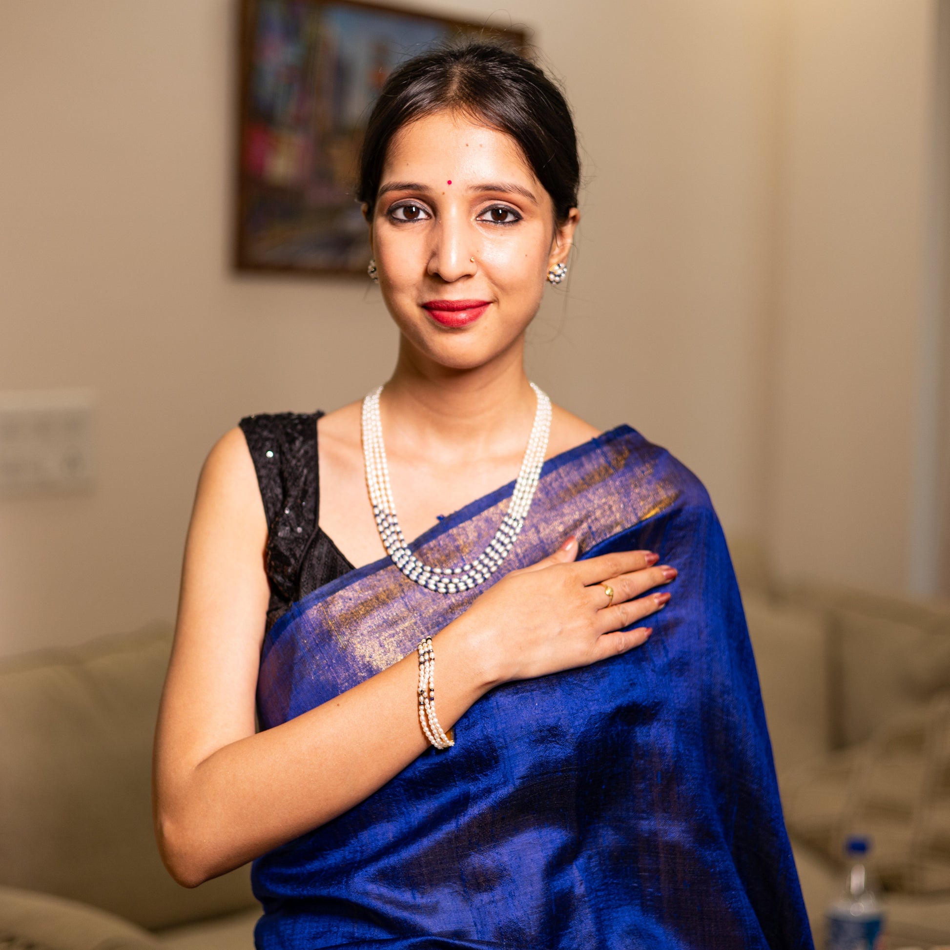 Rice pearl necklace Set