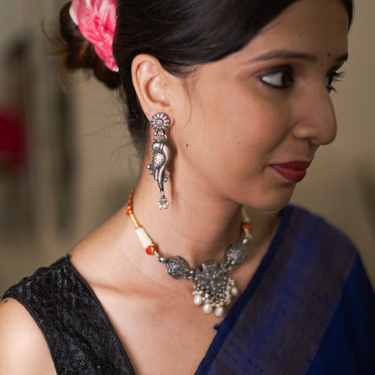 big Silver earrings 