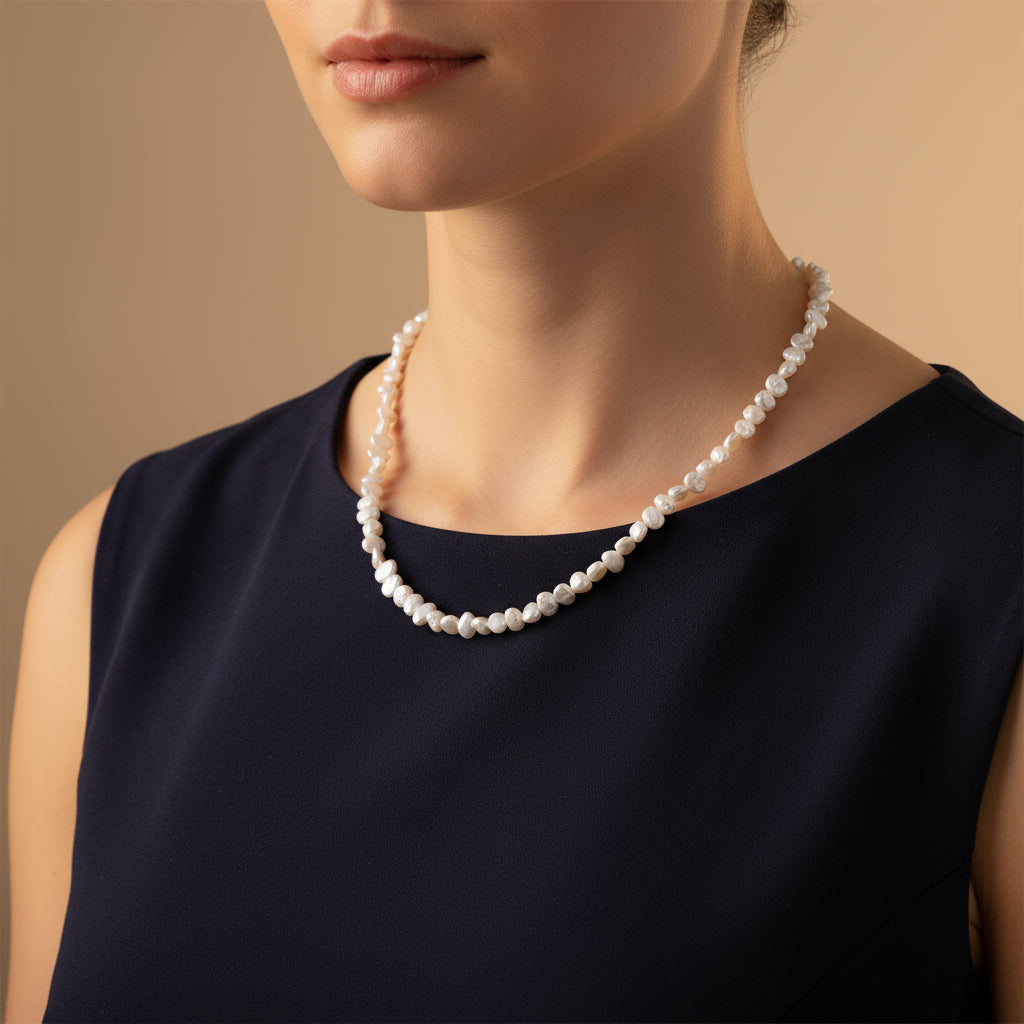 Enueven keshi pearl necklace