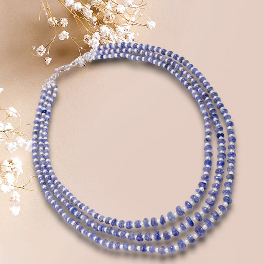 Blue Mirage Trio Tanzanite Necklace