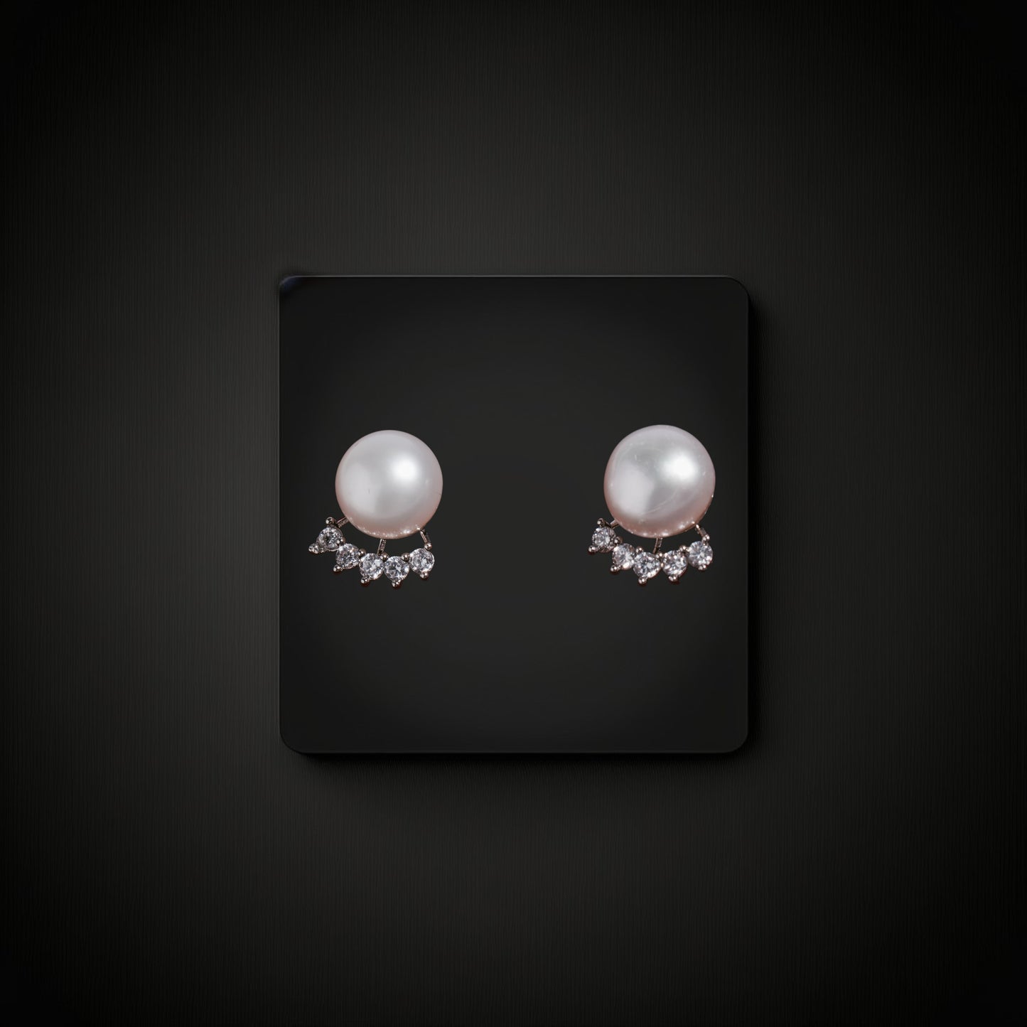 Diamond Pearl Studs small
