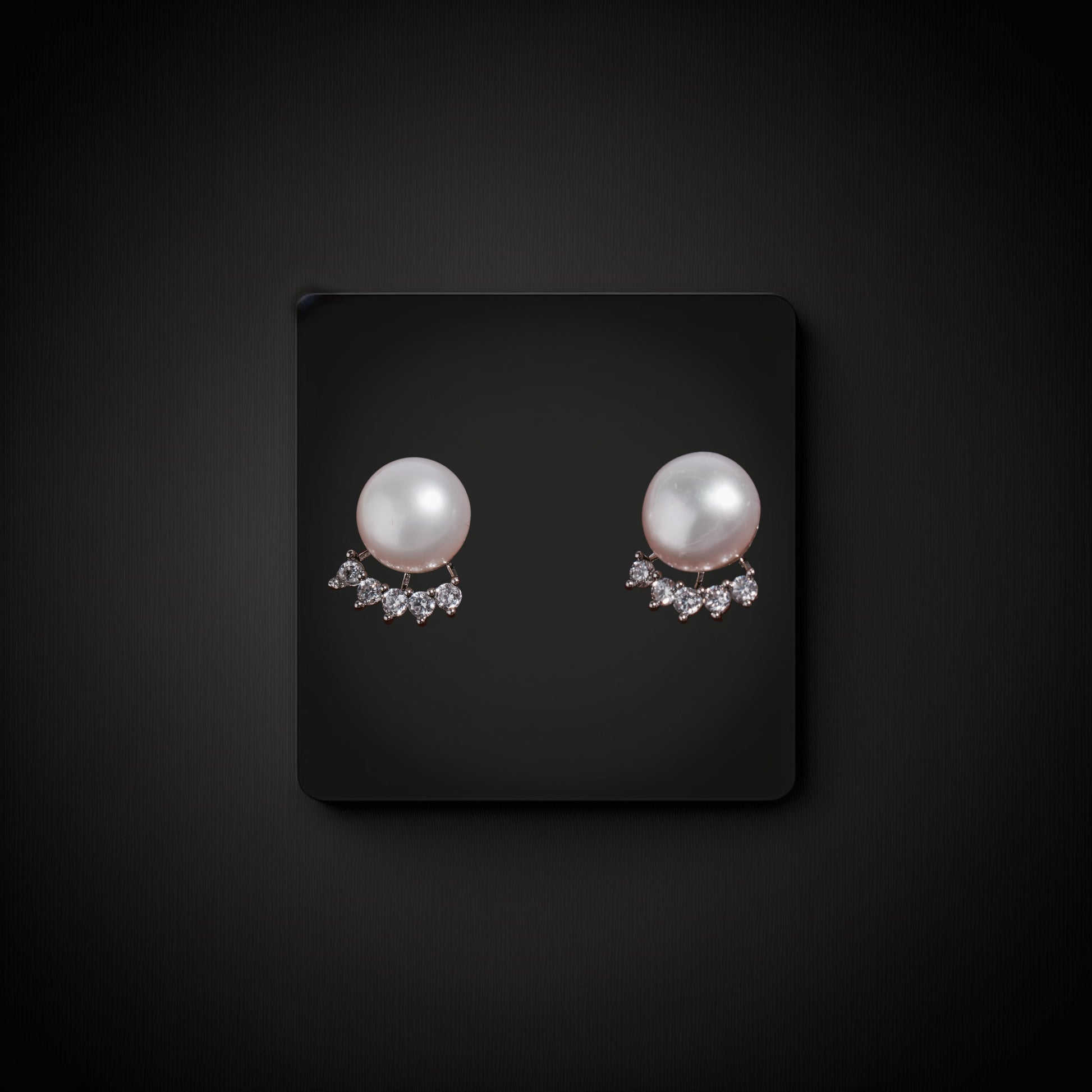 Diamond Pearl Studs small