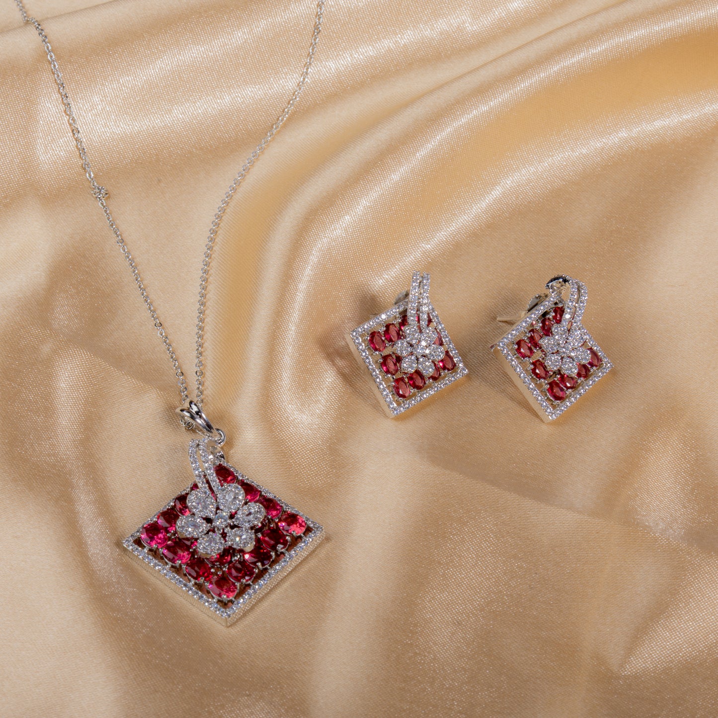 Pink Pendant Set