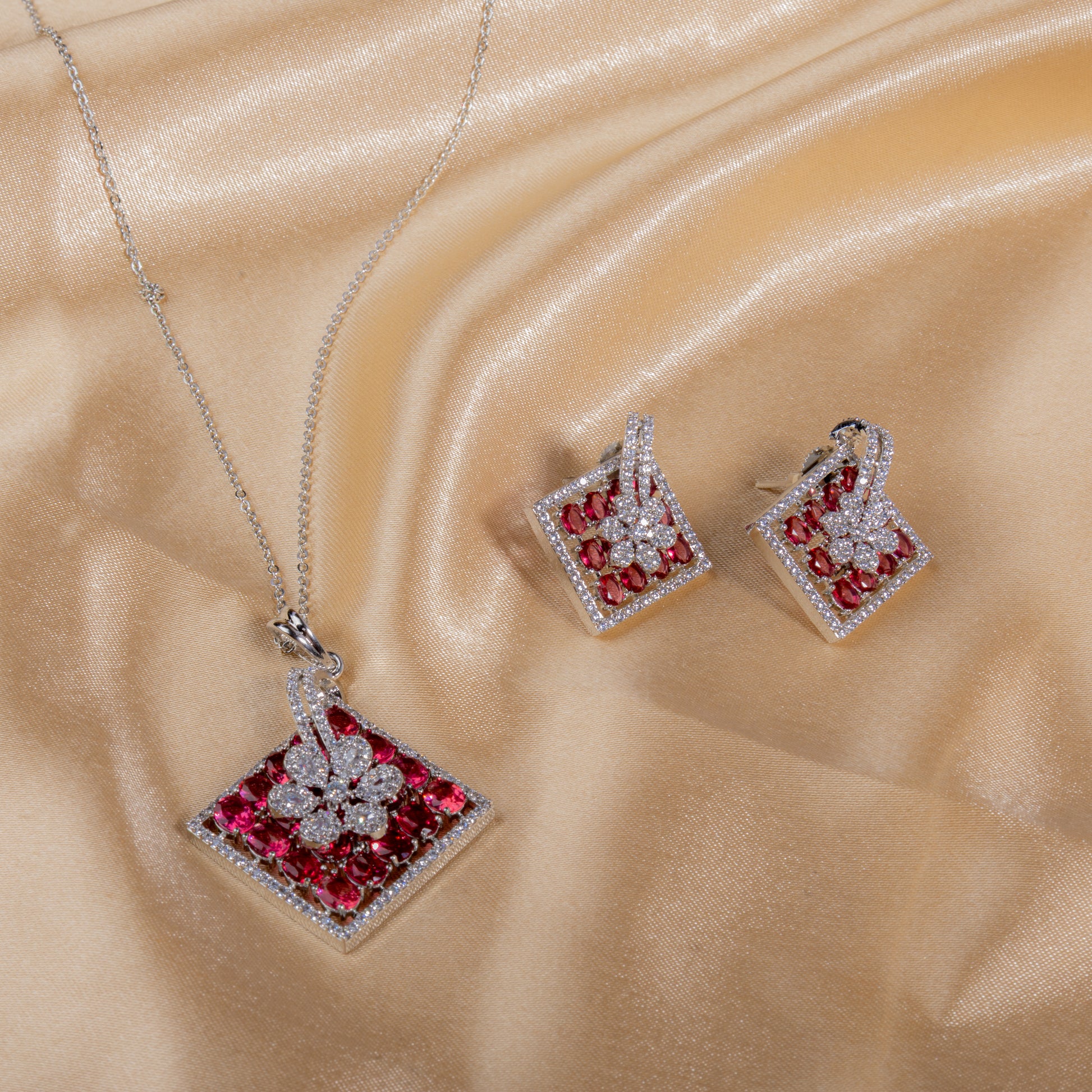 Pink Pendant Set