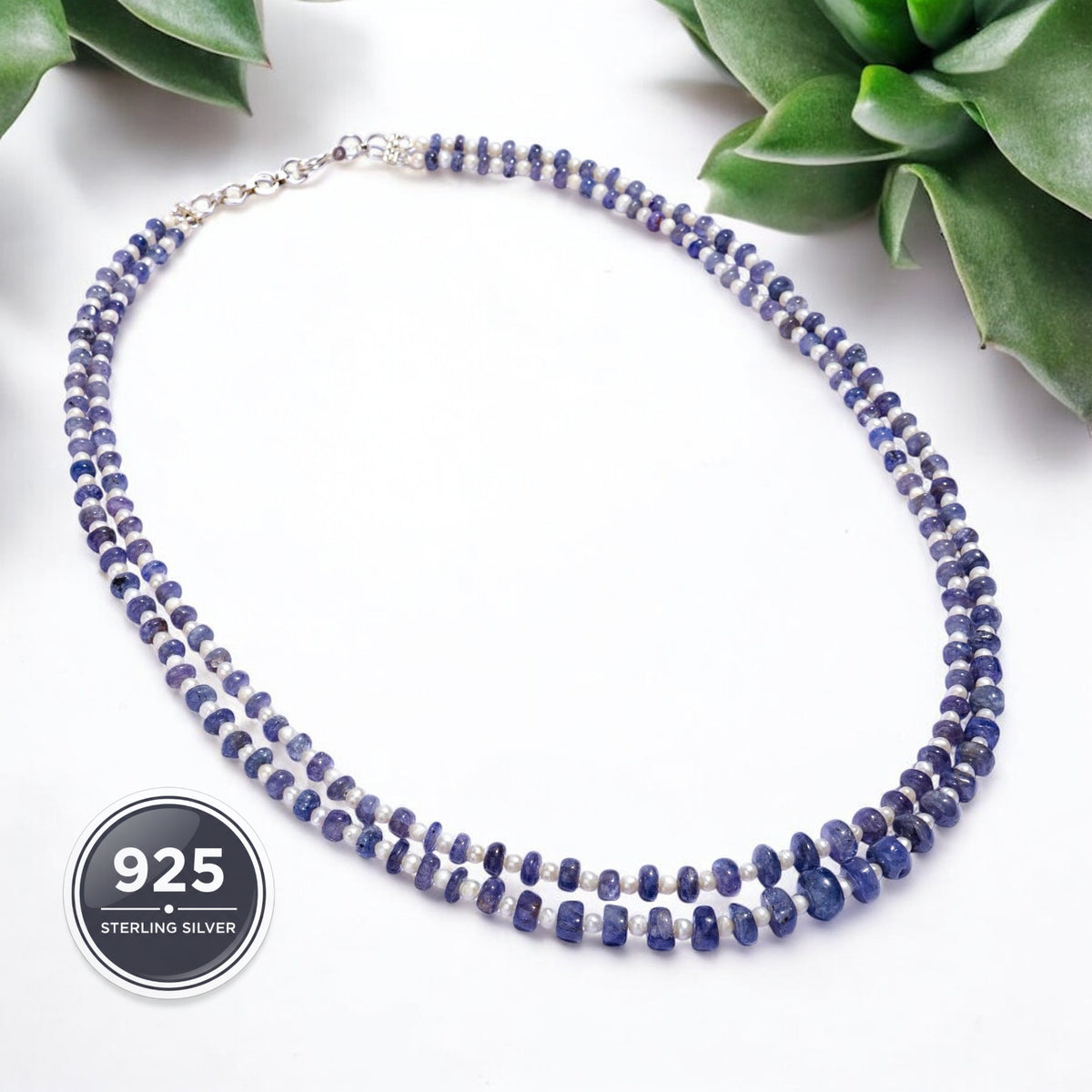 Blue Mirage Duo Tanzanite Necklace