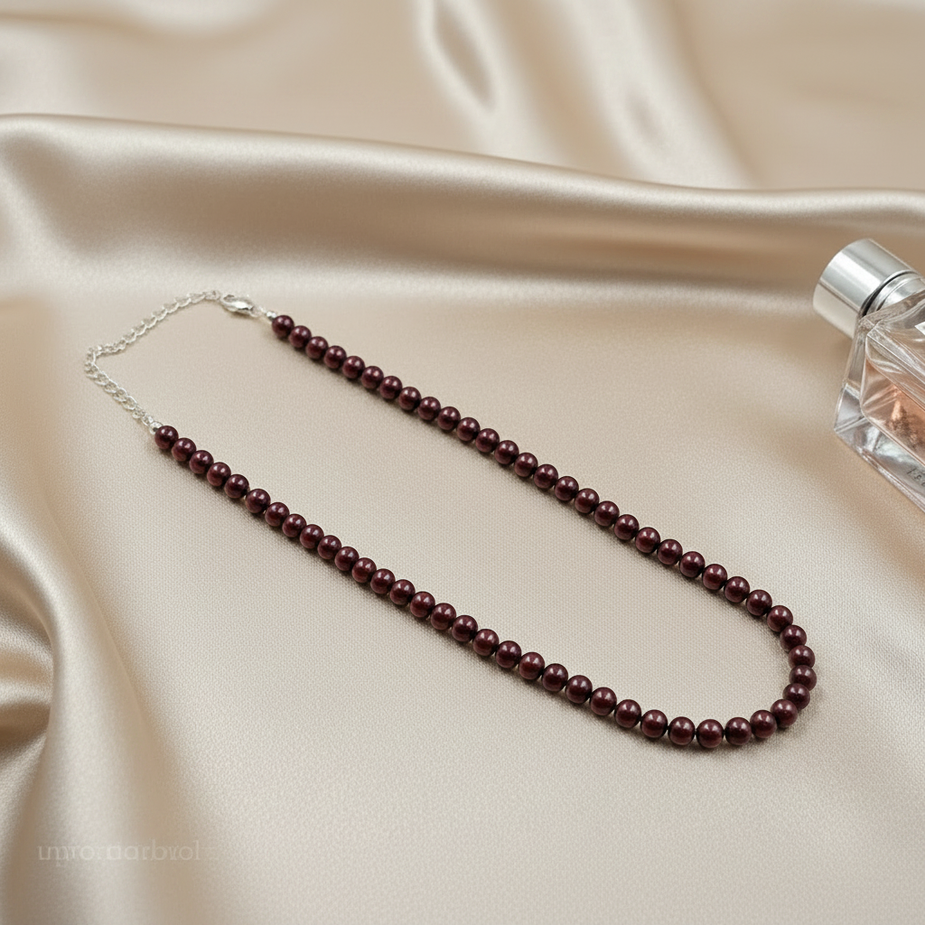 Majesty Burgundy Pearl Necklace