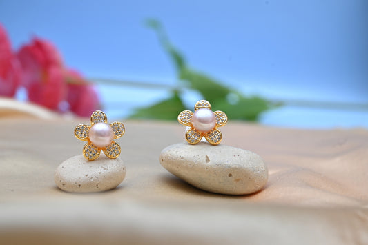 Pearl Petals Studs