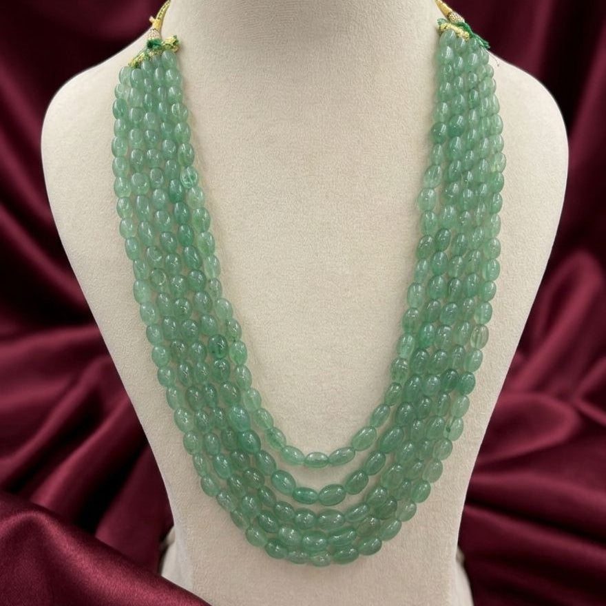 Green Multi Layer Statement Necklace