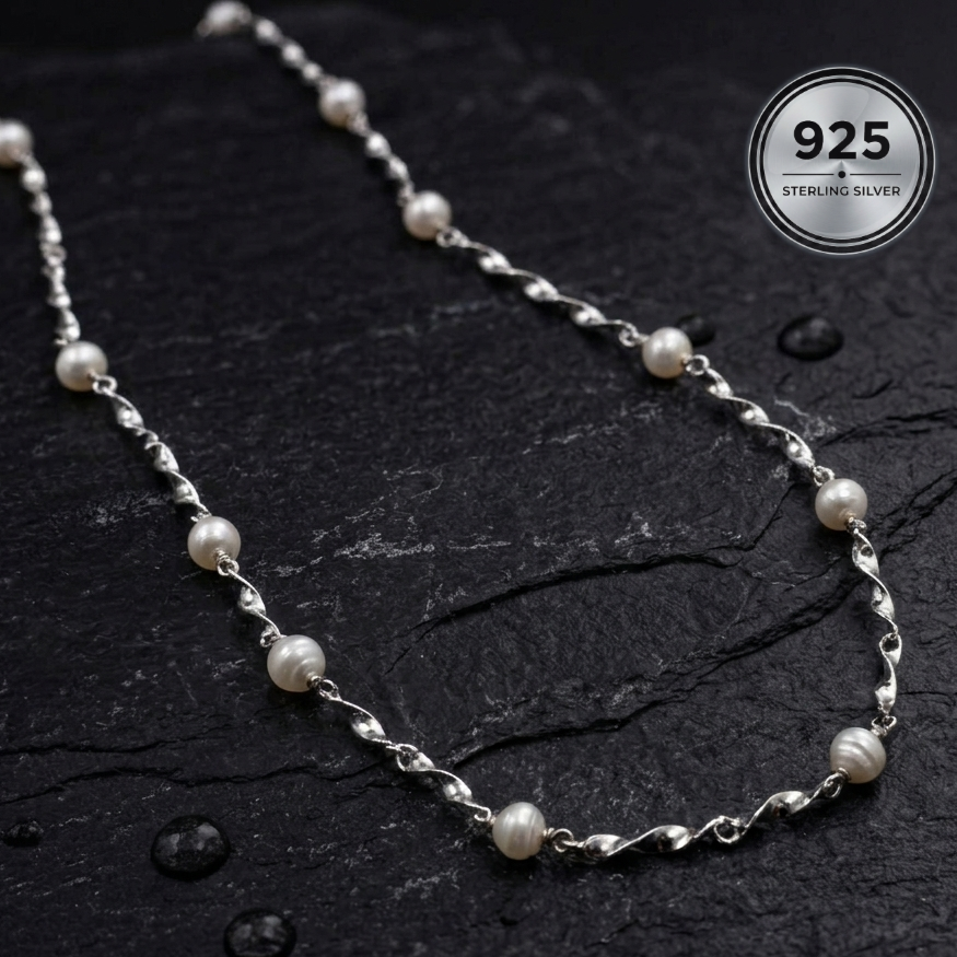 Aurea Silver Pearl Chain