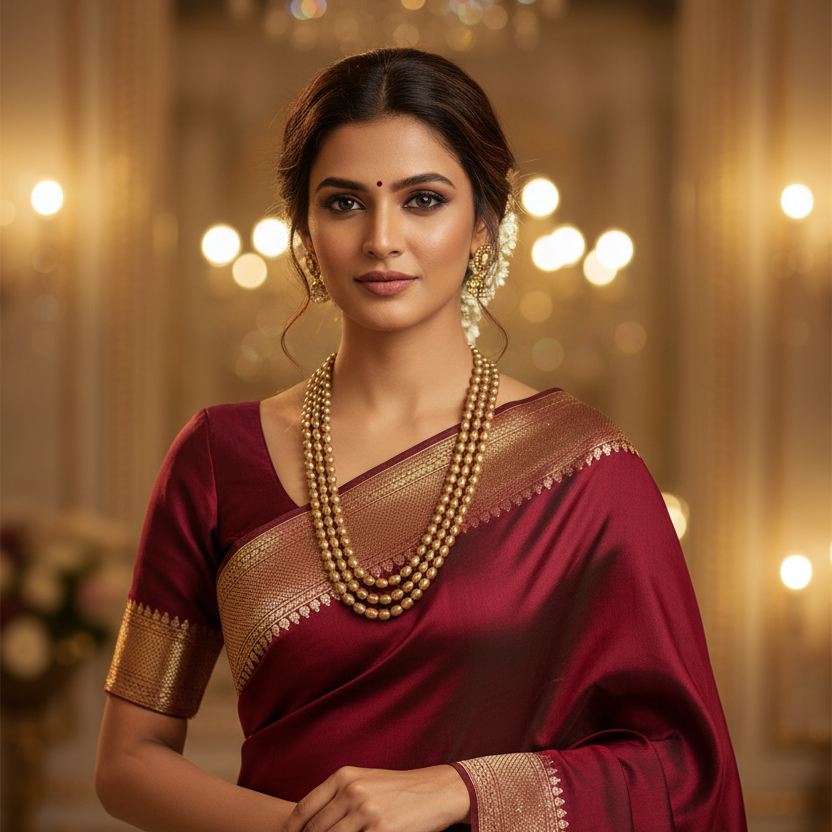 Heritage Golden Pearl Necklace