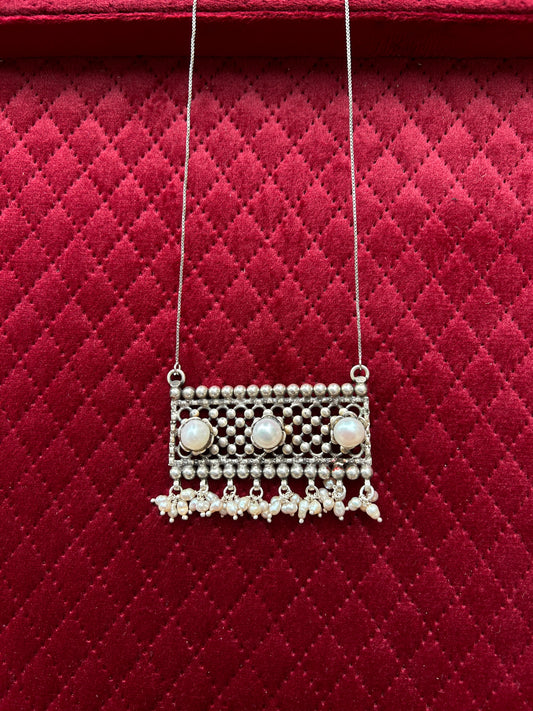 Mesh Mirage Silver Necklace