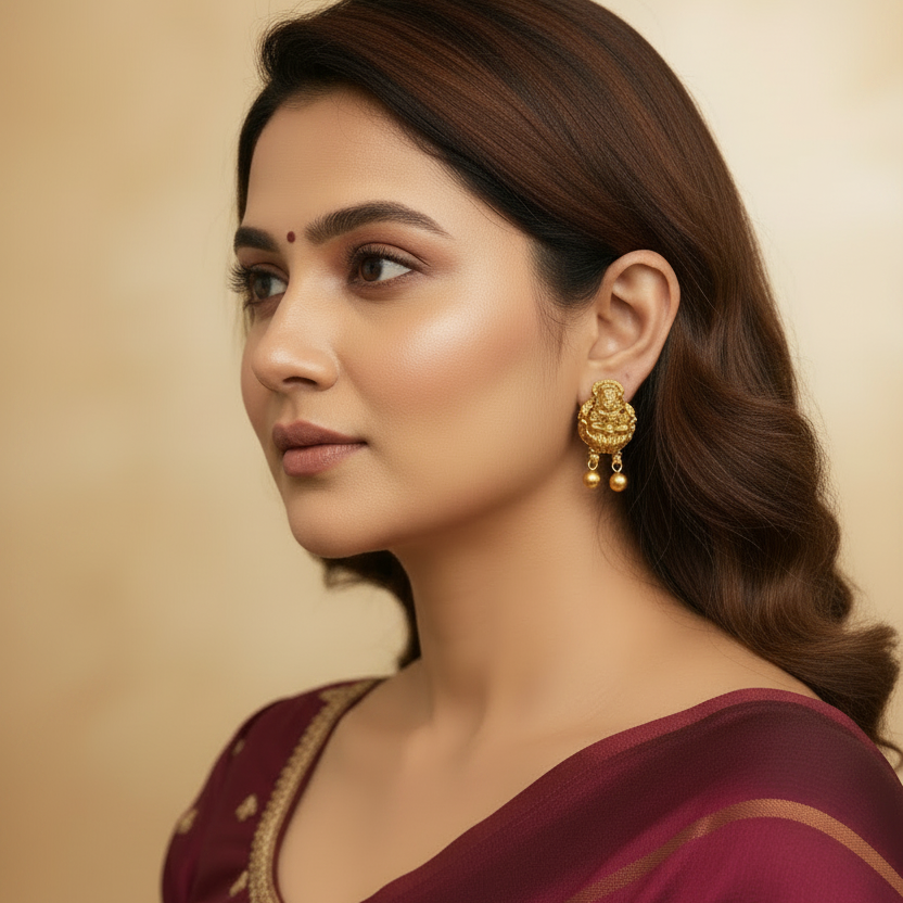 Lakshmi Gold Earrings