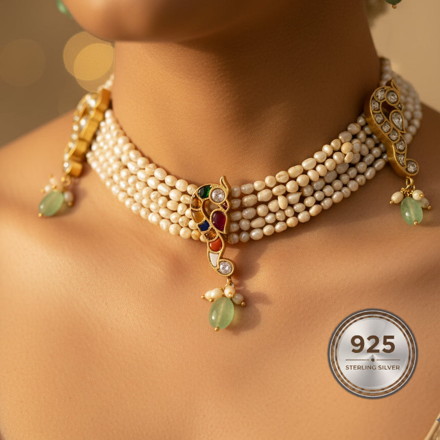 Vintage Peacock Choker Set