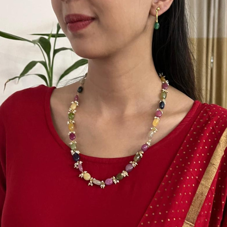 Multicolor real  stone guttapusalu