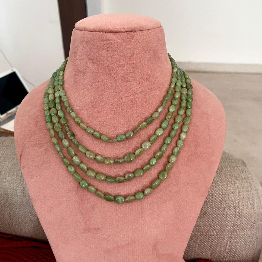 Real Emerald 4 layer necklace