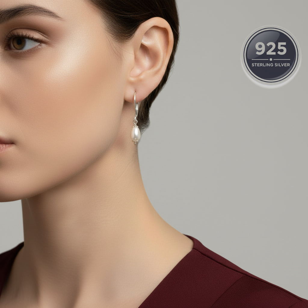 Pearl drop earrings