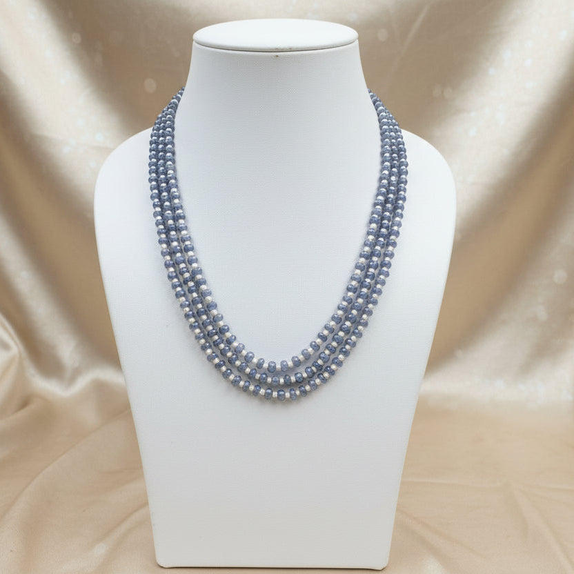 Blue Mirage Trio Tanzanite Necklace