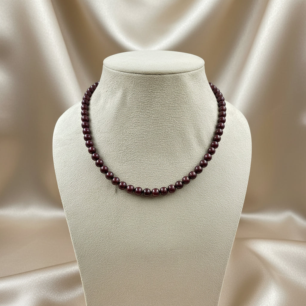 Majesty Burgundy Pearl Necklace