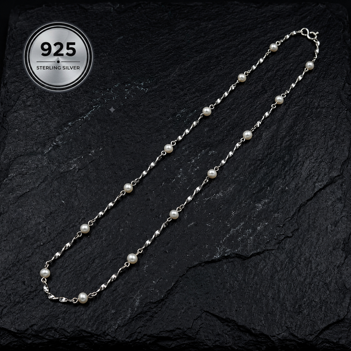 Aurea Silver Pearl Chain