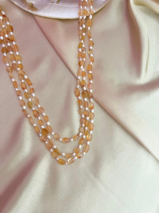 Citrine Multilayer Gemstone Necklace