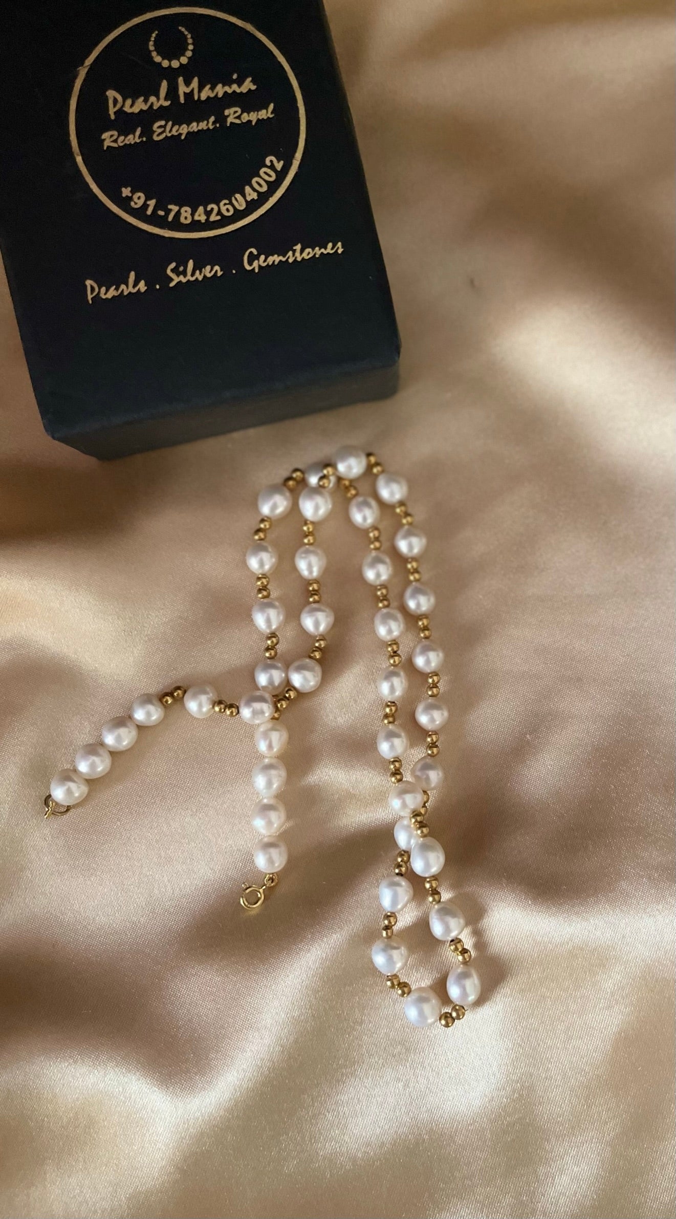 Gold Pearl Necklace